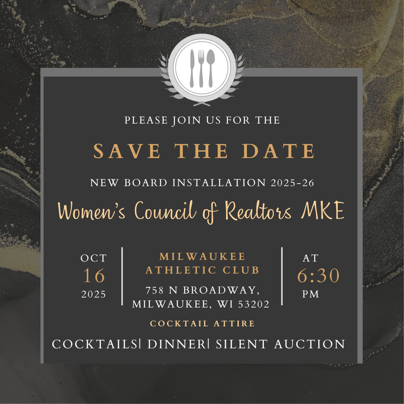 Black And Gold Modern Dinner Invitation 1.jpg